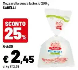 Iper La Grande Mozzarella senza lattosio SABELLI offerta