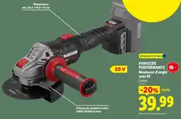 Lidl PARKSIDE PERFORMANCE Meuleuse d'angle sans fil offerta