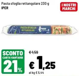 Iper La Grande Pasta sfoglia rettangolare IPER offerta