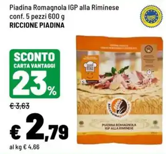 Iper La Grande Piadina Romagnola IGP alla Riminese Riccione Piadina offerta