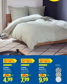 Lidl Livarno parure de lit offerta