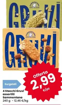 Despar 4 Stecchi Gruvi assortiti Sammontana offerta