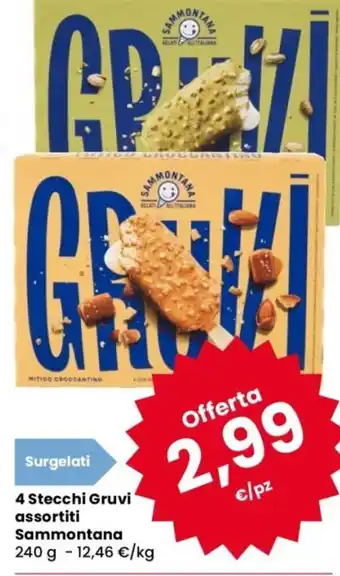 Despar 4 Stecchi Gruvi assortiti Sammontana offerta