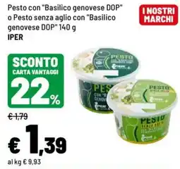 Iper La Grande Pesto con "Basilico genovese DOP" offerta