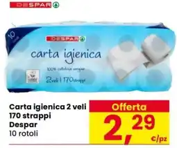 Despar Carta igienica 2 veli Despar offerta