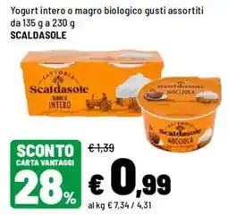 Iper La Grande Yogurt intero o magro biologico Scaldasole offerta