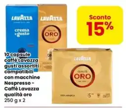 Eurospar Caffè lavazza compatibili con macchine nespresso qualità oro offerta