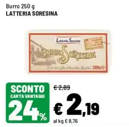 Iper La Grande Burro LATTERIA SORESINA offerta