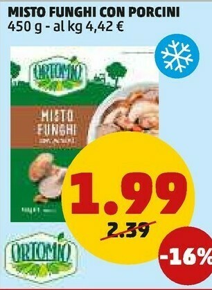 PENNY Misto funghi con porcini 450 g offerta