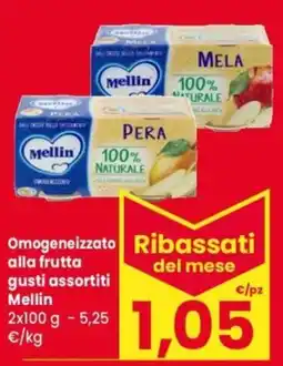 Despar Omogeneizzato alla frutta gusti assortiti Mellin offerta