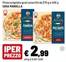 Iper La Grande Pizza surgelata gusti assortiti CASA MARIELLA offerta