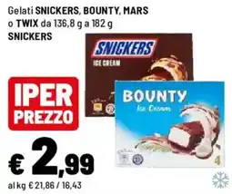 Iper La Grande Gelati SNICKERS, BOUNTY, MARS o TWIX offerta