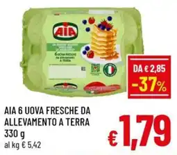 Famila Market AIA 6 UOVA FRESCHE DA ALLEVAMENTO A TERRA offerta