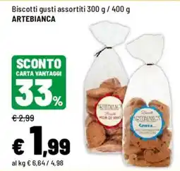 Iper La Grande Biscotti gusti assortiti ARTEBIANCA offerta