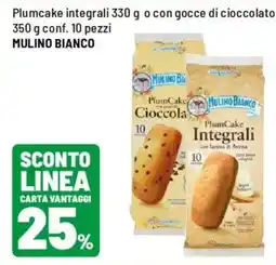 Iper La Grande Plumcake integrali o con gocce di cioccolato Mulino Bianco offerta
