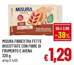 Famila Market Misura Fibrextra Fette Biscottate con Fibre di Frumento e Avena offerta