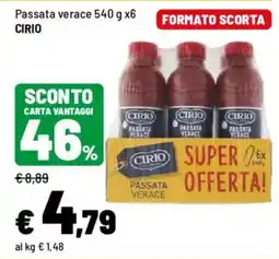 Iper La Grande Passata verace Cirio offerta