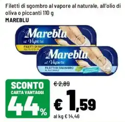 Iper La Grande Filetti di sgombro al vapore Mareblu offerta