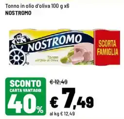 Iper La Grande Tonno in olio d'oliva NOSTROMO offerta