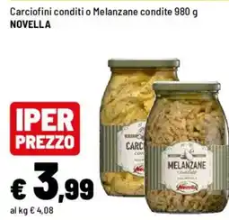 Iper La Grande Carciofini conditi o Melanzane condite NOVELLA offerta
