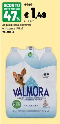 Iper La Grande Acqua minerale naturale VALMORA offerta