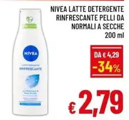 Famila Market NIVEA LATTE DETERGENTE RINFRESCANTE offerta