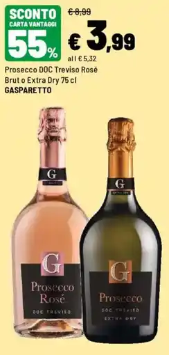 Iper La Grande Prosecco Rosé DOC Treviso GASPARETTO offerta