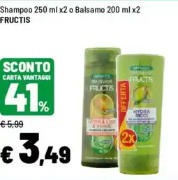 Iper La Grande Shampoo Balsamo FRUCTIS offerta