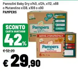 Iper La Grande Pannolini Baby Dry o Mutandino Pampers offerta