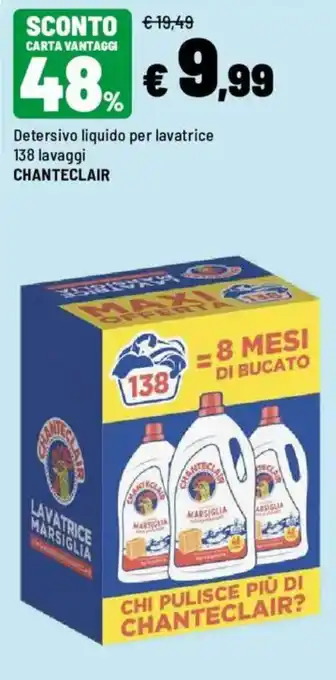 Iper La Grande Detersivo liquido per lavatrice CHANTECLAIR offerta