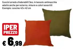Iper La Grande Cuscini arredo sfoderabili Cleo offerta