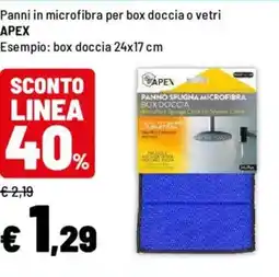 Iper La Grande Panni in microfibra per box doccia o vetri APEX offerta