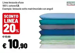 Iper La Grande Lenzuola sfuse 100% cotone CÀ offerta