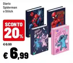 Iper La Grande Diario Spiderman o Stitch offerta
