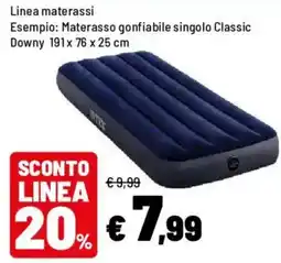Iper La Grande Materasso gonfiabile singolo Classic Downy offerta