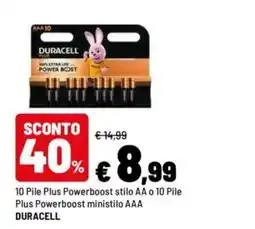 Iper La Grande Pile Plus Powerboost ministilo AAA DURACELL offerta