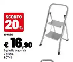 Iper La Grande Sgabello in acciaio 2 gradini ROTH offerta