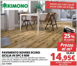 Brico Io Kimono pavimento rovere scuro sicilia in spc 5 mm offerta