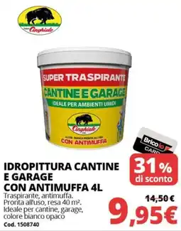 Brico Io IDROPITTURA CANTINE E GARAGE CON ANTIMUFFA offerta