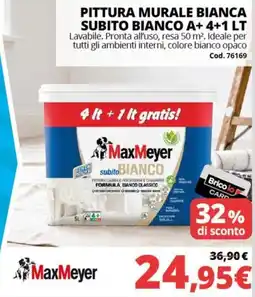 Brico Io Pittura murale bianca subito bianco MaxMeyer offerta