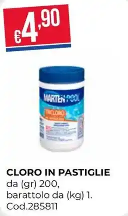 Pronto Hobby CLORO IN PASTIGLIE MARTEN POOL offerta