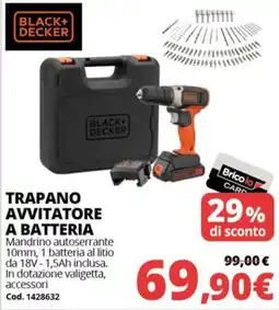 Brico Io TRAPANO AVVITATORE A BATTERIA BLACK+DECKER offerta