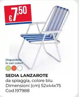 Pronto Hobby SEDIA LANZAROTE offerta