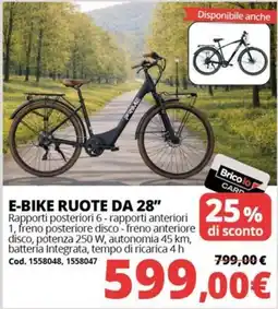 Brico Io E-BIKE RUOTE DA 28" PRIME offerta