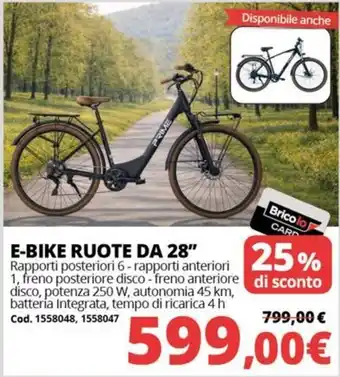 E-BIKE RUOTE DA 28" PRIME