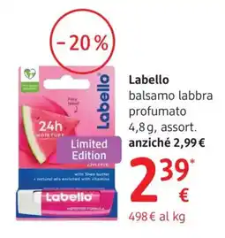 dm drogerie markt Labello balsamo labbra profumato offerta