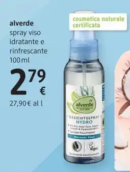 dm drogerie markt alverde spray viso idratante e rinfrescante offerta