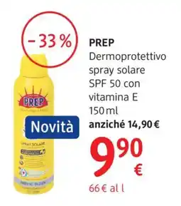 dm drogerie markt PREP Dermoprotettivo spray solare SPF 50 con vitamina E offerta