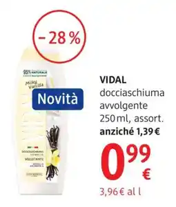 dm drogerie markt VIDAL docciaschiuma avvolgente offerta