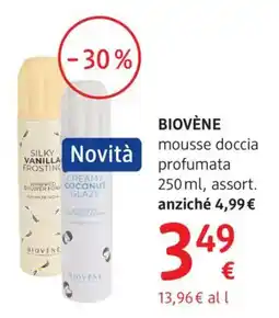 dm drogerie markt BIOVÈNE mousse doccia profumata offerta